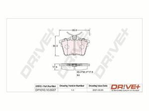 DP1010.10.0887 Drive+ - Гальмівні колодки до дисків