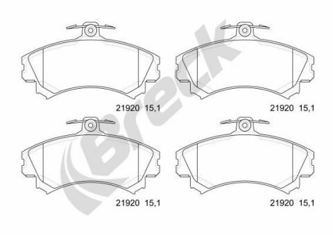 Колодки тормозные (передние) Mitsubishi Carisma 1.6i/1.8 16V/1.9 TD 95-06