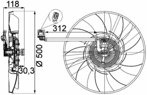 Термомуфта Range Rover III /Discovery III /RR Sport 3.6D 4.4 04-13 (Premium Line! OE)