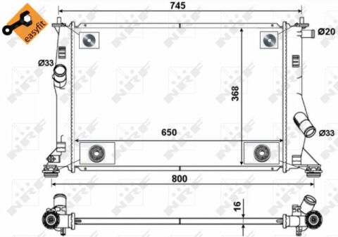 Радіатор охолодження Mazda 5 1.8-2.0 05-