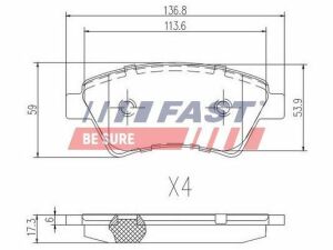 Колодки тормозные передние дисковые RENAULT Megane II 03-09, Scenic II 03-09, Kangoo 97-07