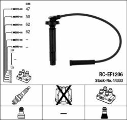 Комплект изолированных проводов для свечей зажигания rc-ef1206