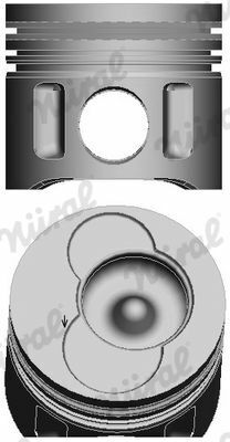 Поршень в комплекте на 1 цилиндр, 2-й ремонт (+0,50)