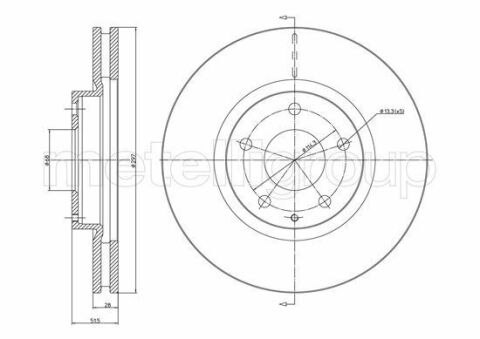 Диск гальмівний (передній) Mazda 6 13-/CX-5 12-17 (297x28) (з покриттям) (вентильований)