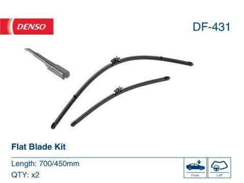 Комплект стеклоочистителей flat blade kit