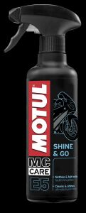 Засіб для полірування поверхонь мотоцикла (силіконовий) E5 Shine & Go (400ml)