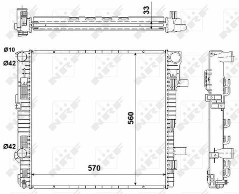 Радіатор охолодження MB Vario 2.9TDI 96-