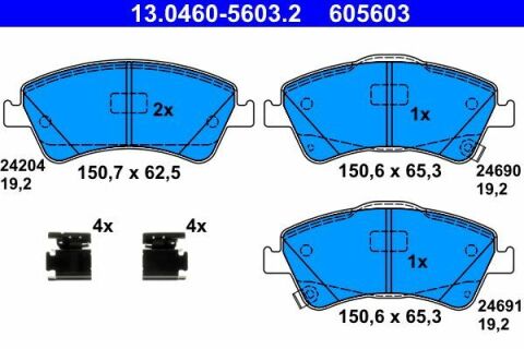 Колодки гальмівні (передні) Toyota Avensis/Auris 1.6-2.0 D-4D 08-