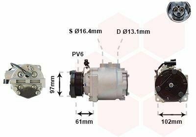 Компресор кондиціонера Ford Connect 1.8TDCi 02-13