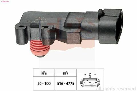 EPS OPEL Датчик давления в впускном коллекторе Astra G/H 01-,Combo,Vectra C, Daewoo Leganza 97-,Renault Kangoo