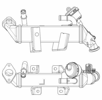 Радіатор рециркуляції ВГ Renault Master III 2.3dCi 10- (клапана EGR)