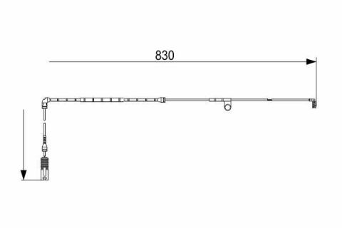 Датчик износа тормозных колодок (передних) Land Rover Range Rover III 09-12 (L=830mm)