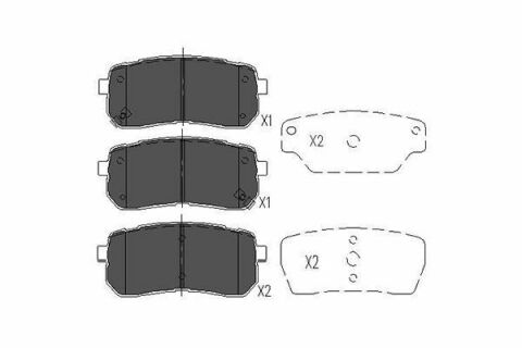 Колодки гальмівні (задні) Hyundai H-1 07-/Starex 97-/iX55 08-12/Kia Carnival 05-15/Sorento 15-