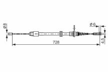 Трос ручного тормоза левый/правый W204 MB