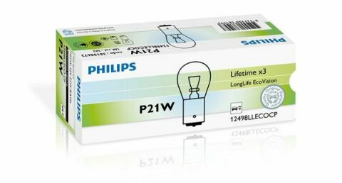 Лампа P21W LongLife EcoVision 12V 21W BA15s