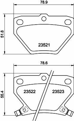 MINTEX TOYOTA Гальмівні колодки дискові Yaris 99 - задн.