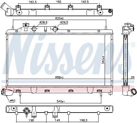 Радиатор SU FORESTER(08-)2.0 D(+)[OE 45119-AG080]