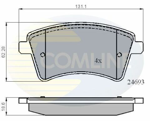 CBP01707 Comline - Тормозные колодки для дисков