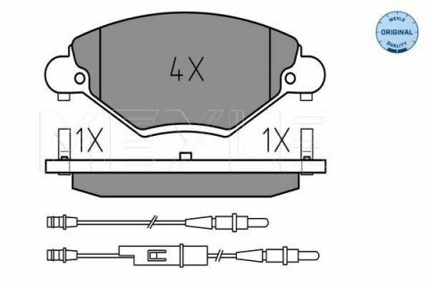 Тормозные колодки (передние) Citroen C5 01- (с датчиком)