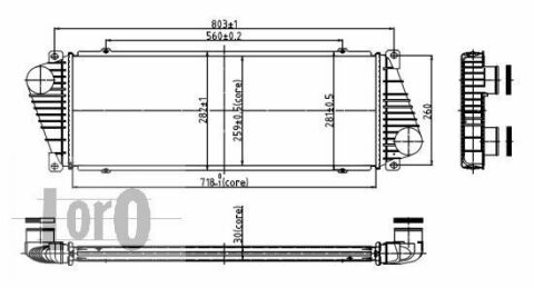 радіатор інтеркулера а Sprinter/LT 95-06 2.5 Tdi