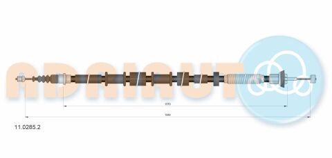 Трос ручного тормоза 500L 0.9-1.6 12- FIAT