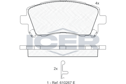 Колодки тормозные (передние) Subaru Forester/Outback 97-03/Impreza 92-/Legacy 89-03