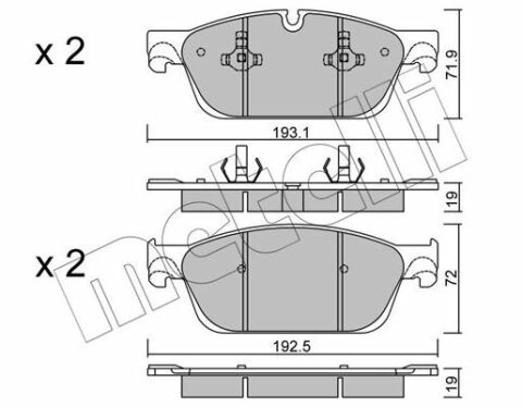 Колодки тормозные (передние) MB M-class/GLE (W166) 11-18/GL-class (X166) 12-19