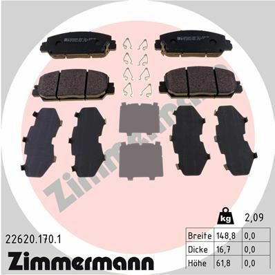 Колодки гальмівні (передні) Honda CR-V V 17- (Advics)