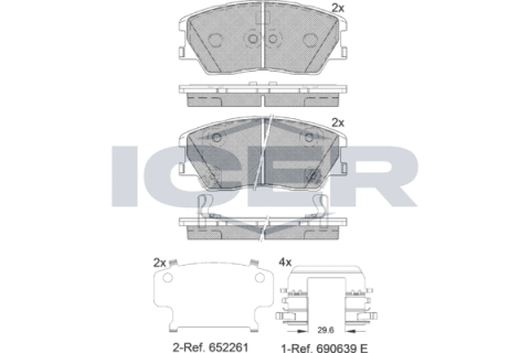 Колодки тормозные (передние) Kia Soul 1.6T-GDI 19-