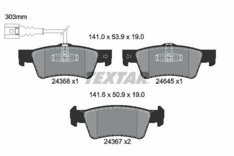 Колодки гальмівні (задні) VW T5 03-15 (Teves) Q+ (з датчиком)