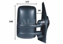 дзеркало в сборе, праве,ручне, випуклий Short Arm, 60 X 300 X 177