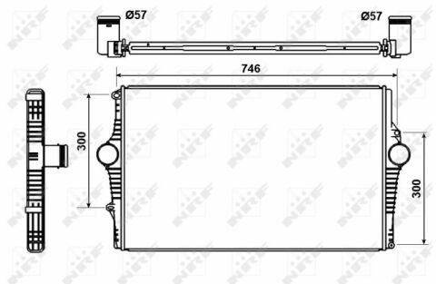 Радіатор інтеркулера Volvo S60/S80/V70/XC70 2.0-2.9 98-04