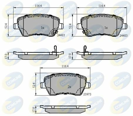 CBP3984 Comline - Тормозные колодки для дисков