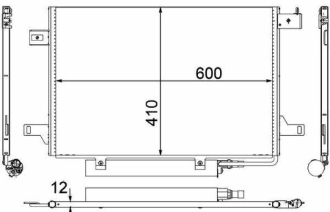 Радиатор кондиционера MB A-/B-CL. (W169/W245)