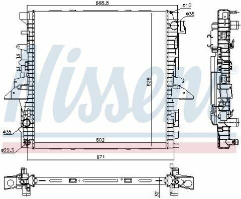 Радиатор LAND ROVER DISCOVERY IV (LA) (10-) 3.0 i