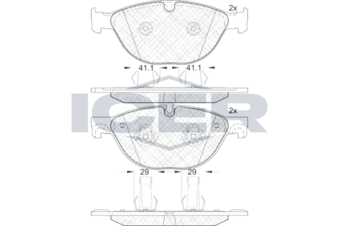 Колодки тормозные (передние) Jaguar F-Type 12-/XF-08-/XJ 09-/XK 06-14