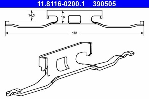 Планка суппорта (переднего) прижимная MB Sprinter/Vito/VW LT (Ate)