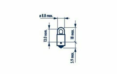 Автолампа T2W 12V 2W BA9s Standard