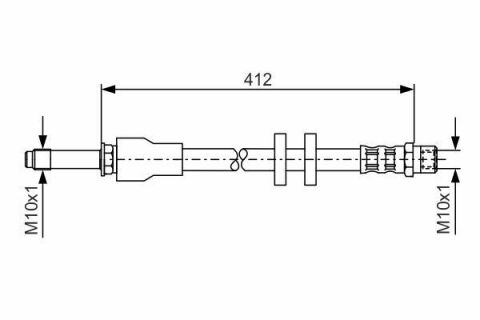 Шланг тормозной (передний) Volvo XC90 2.5-4.4 02-14 (L=368mm)