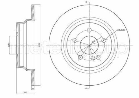 Диск гальмівний (задній) MB E-class (W211/W212/S211/S212) 02-17 (300x10) (з покр.) (повний)