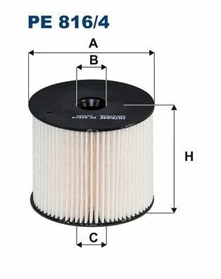 FILTRON PEUGEOT Фильтр топливный 307 2.0HDI 01- (65,5*77,5*14,5)