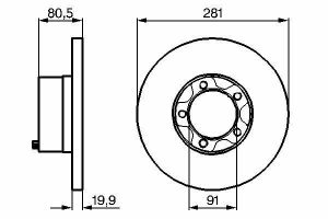 Диск тормозной передний VW LT28-45 81-96