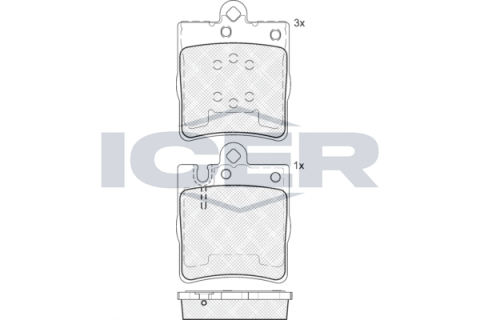 Колодки тормозные (задние) MB C-class (W203/S203/CL203)/CLK-class (C209) 00-11/E-class (S210) 96-99