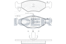 Колодки гальмівні дискові передні FIAT Siena 97-16, Albea 96-11, Palio 96-20