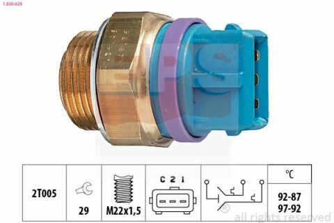 EPS CITROEN Датчик включения вентилятора Jumpy 95-, Xsara 1.9D, FIAT Scudo 1.9D, PEUGEOT 205, 306, 405