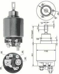 Втягивающее реле стартера (электромагнит) AUDI 71-90 VW 73-88 DB W114/116/123 FIAT [940113050124]