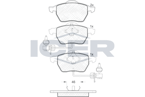 Колодки гальмівні (передні) Audi A4/A6 95-11/Skoda SuperB 01-08/VW Golf/Passat B5 97-06