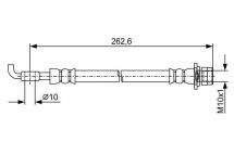 Шланг тормозной задний TOYOTA Yaris 10-