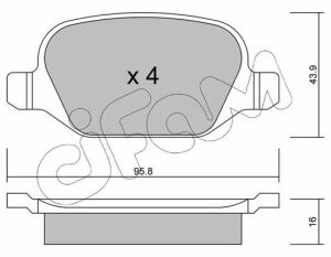 Гальмівні задні колодки FIAT Linea, ALFA 147/156