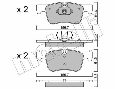 Колодки гальмівні (передні) BMW 1 (F20/F21)/3 (F30/F31/F34/G20/F80)/4 (F32/F36/F82)/7 (F01-04) 10-